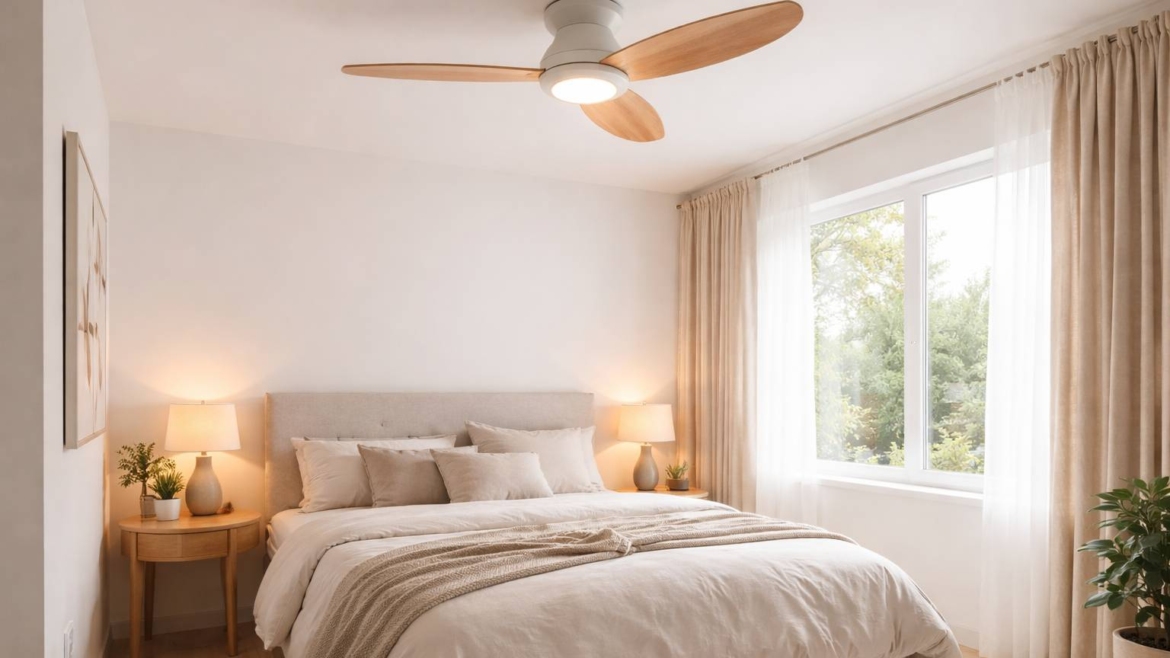 Cómo elegir un ventilador de techo silencioso para dormitorio y salón